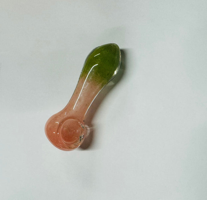 Simple Worked Spoon Pipe | 3.25"-3.5" | BLUE GREEN OMBRE