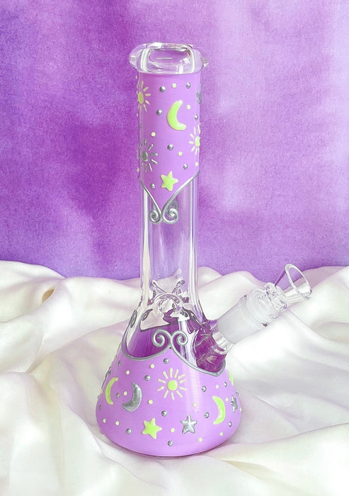 CANNA STYLE LAVENDER CELESTIAL BONG (glow in the dark)