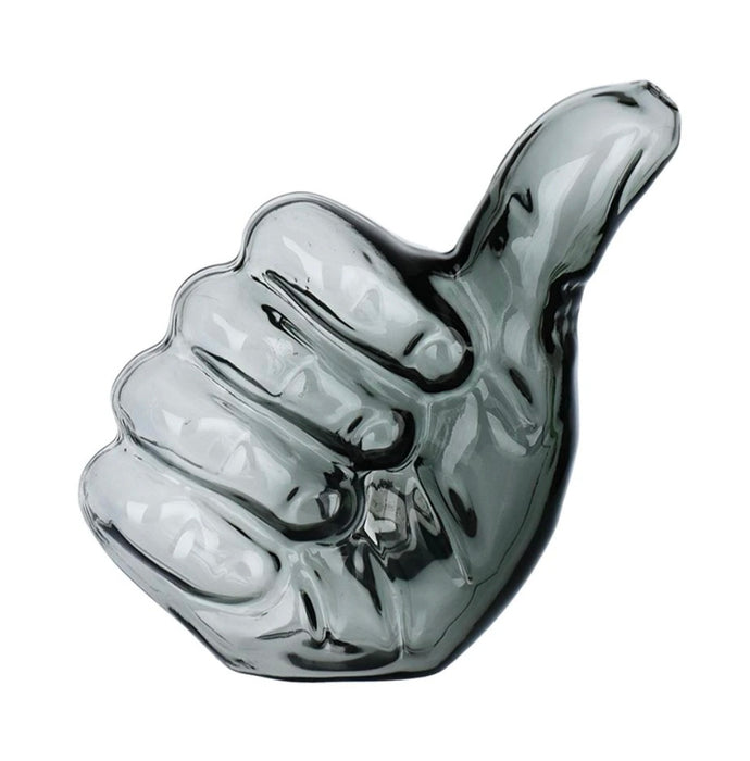 Thumbs Up Glass Hand Pipe | 4" | BLACK