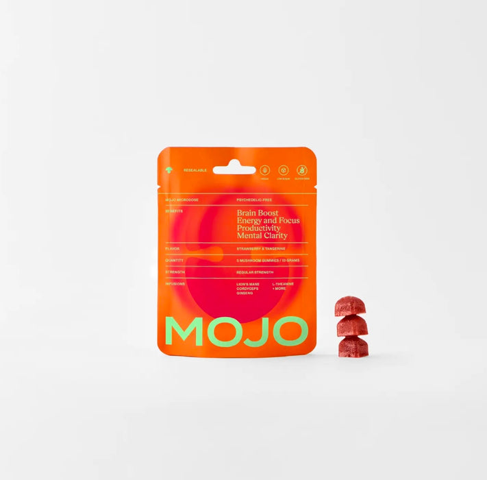 Mojo Microdose Brain Boosting Gummies, Strawberry Tangerine