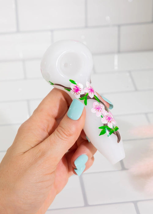 CANNA STYLE HANDPAINTED CHERRY BLOSSOM PIPE