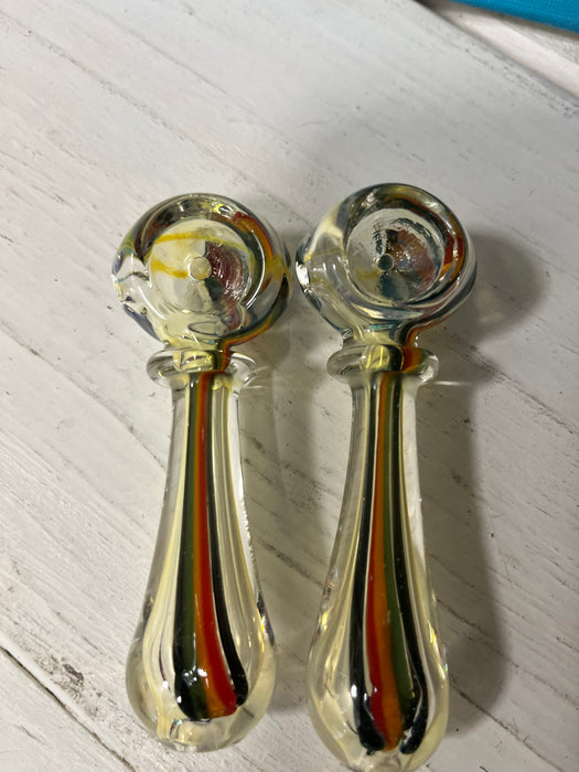 Simple Worked Spoon Pipe | 3.25"-3.5" | RASTA SOUL