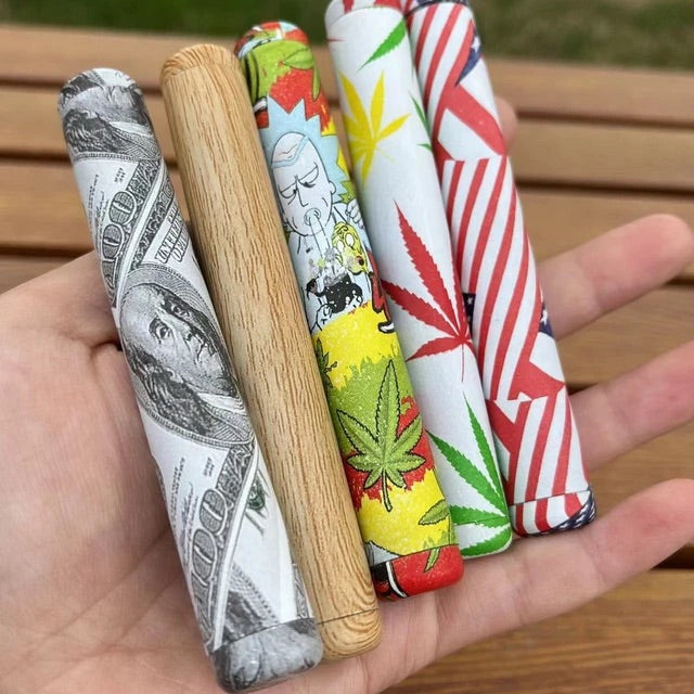 Metal Storage Aluminum Moisture-proof Tube - NATURAL WOOD