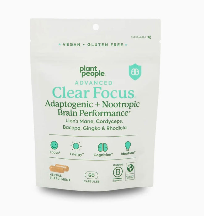 PLANT PEOPLE Advanced Clear Focus - Nootropic Brain Performance Capsules