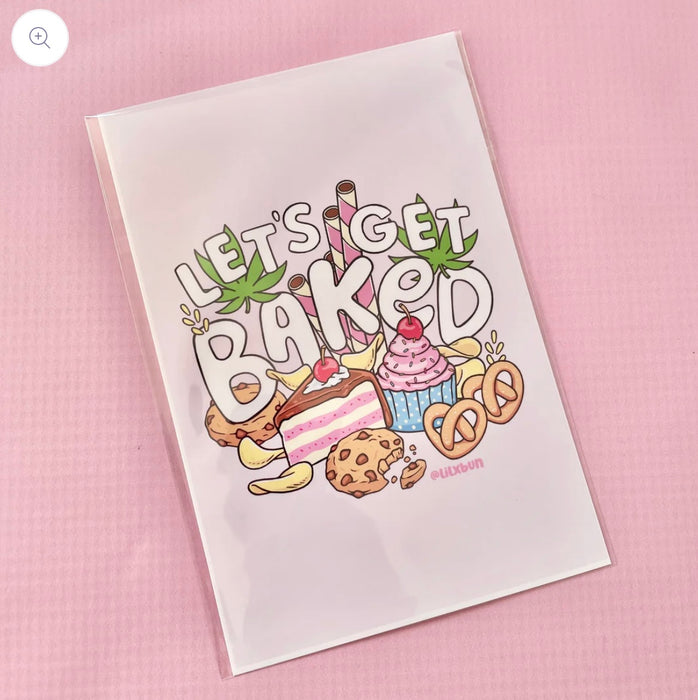 lilxbun Lets get baked Mini Print
