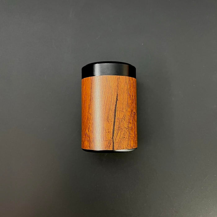 Haus of Topper Objects Natural Wood Stash CANISTER BLACK