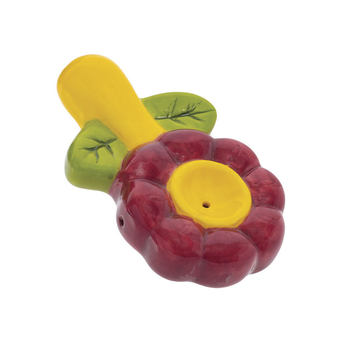 Wacky Bowlz Flower Ceramic Pipe | 3.5" PURPLE