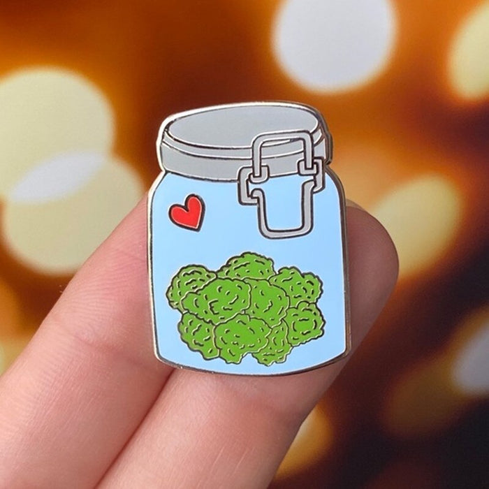 Happy Buds Enamel Stash of Love Nugs Brooch Pin