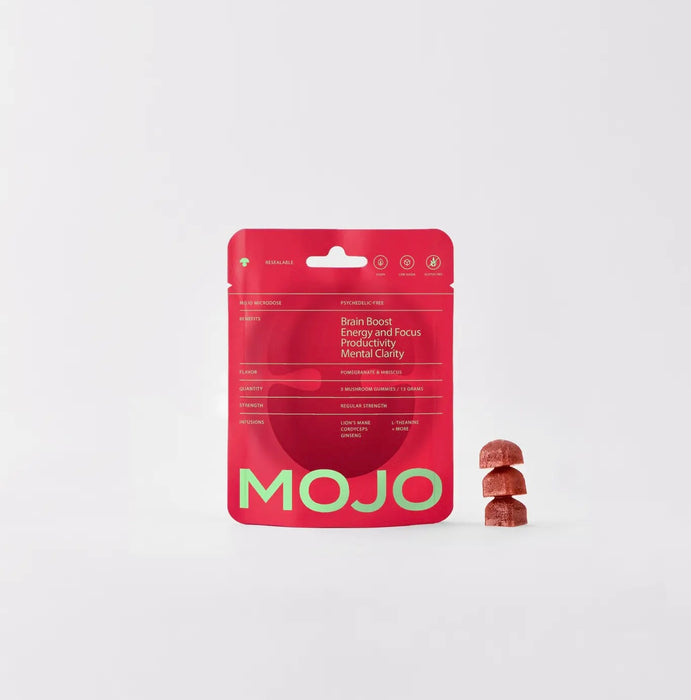 Mojo Gummies Brain Boosting Gummies, Pomegranate Hibiscus