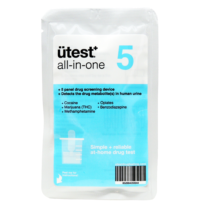 UTest 5 Panel AT HOME Drug Screen Test - THC/COC/METH/OPI/PCP