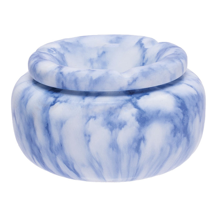 Fujima Moroccan Ceramic Ashtray | Marble Blue | 5"