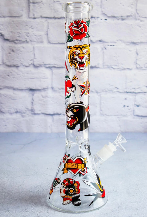 Canna Style 16” TATTOO BEAKER BONG