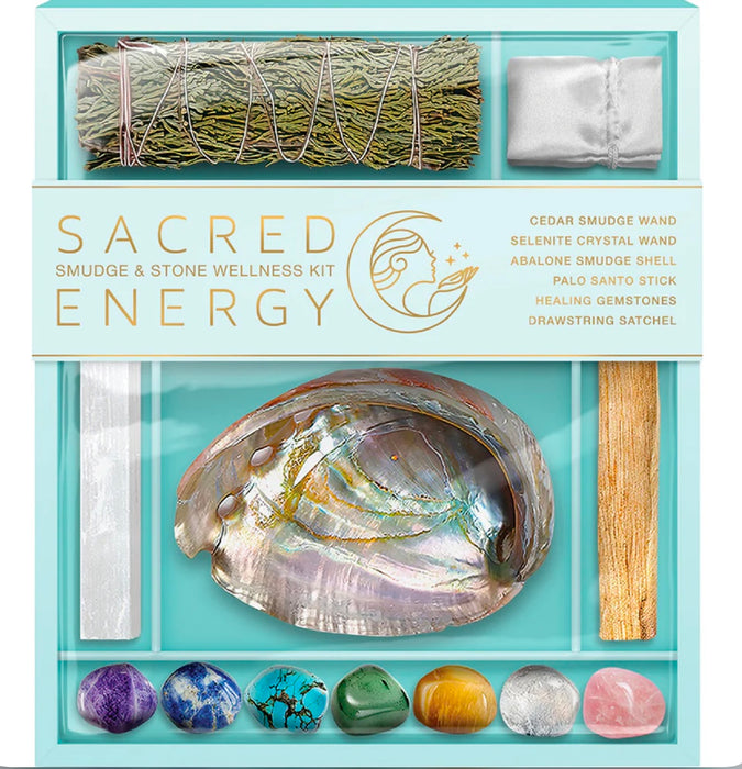 Sacred Energy Smudge And Stone Wellness Kit