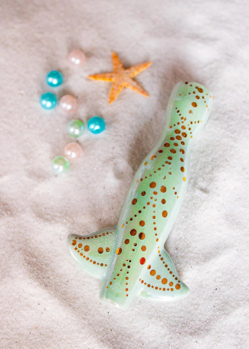 CANNA STYLE IRIDESCENT MERMAID CHILLUM - GREEN