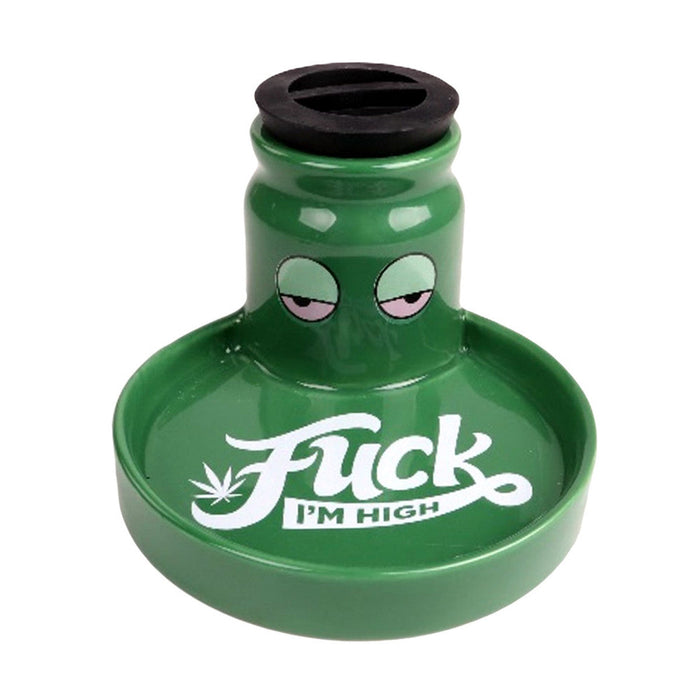 Happy Buds Ceramic 2 in 1 Airtight Stashtray | F*ck I'm High | 5"x3"