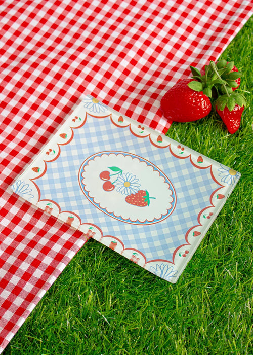 Canna Style PICNIC ROLLING TRAY (unbreakable glass)