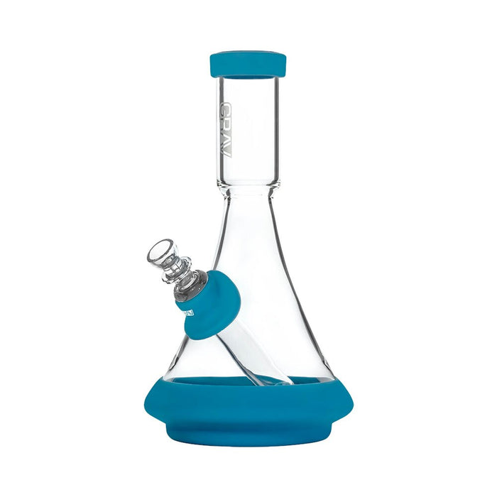 GRAV Deco Water Pipe In Silicone | 8.75" | 14mm F - BLUE