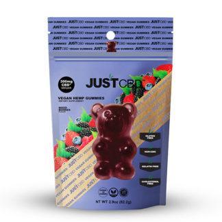 JUST CBD VEGAN HEMP GUMMIES MIXED BERRIES 300MG