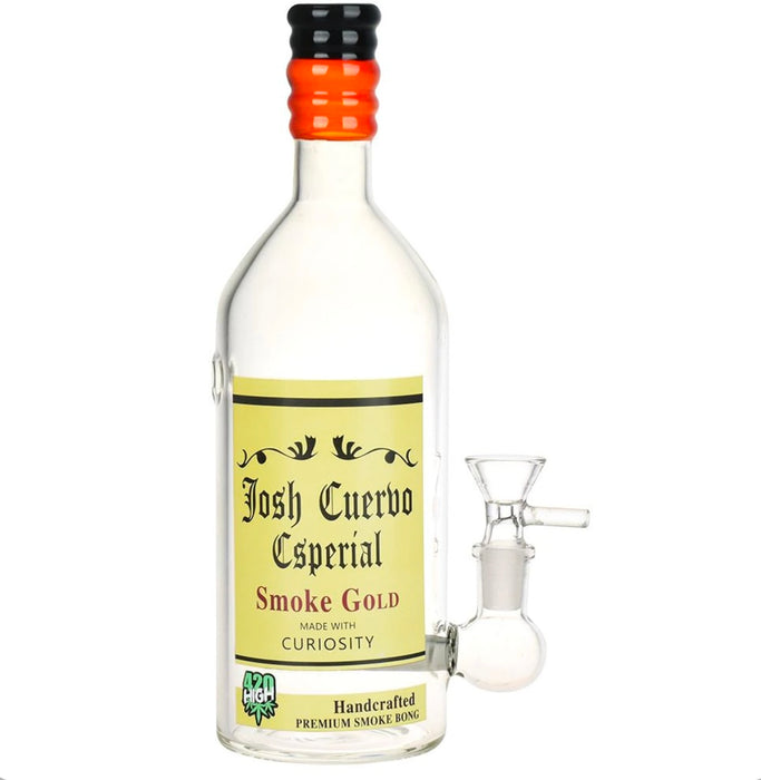 Tequila Bottle Glass Water Pipe | 9.5" | 14mm F