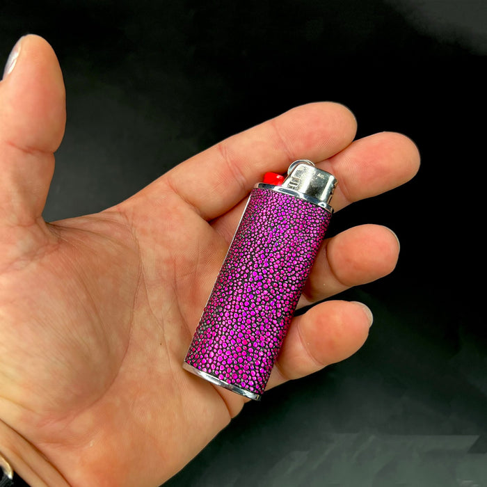 Haus of Topper Objects Metallic Pink Shagreen Classic Lighter Case