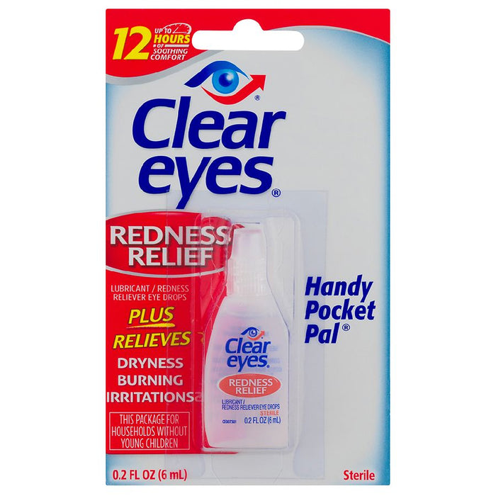 Clear Eyes Handy Pocket Pal Redness Relief Eye Drops 0.2fl oz