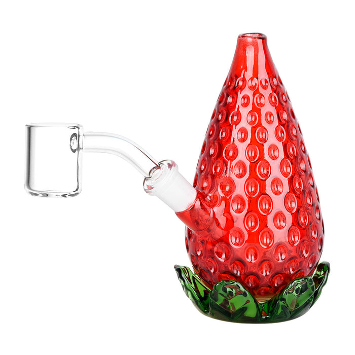 Strawberry Glass Mini Rig | 4.5" | 10mm F
