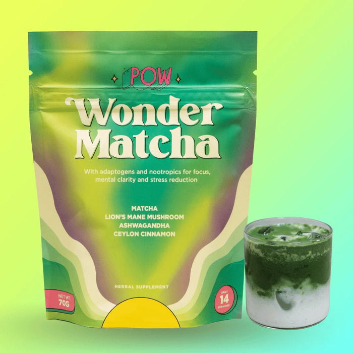 POW Wonder Matcha w/ Adaptogens and Lion's Mane 25 SERVINGS (UNSWEETENED) 125g