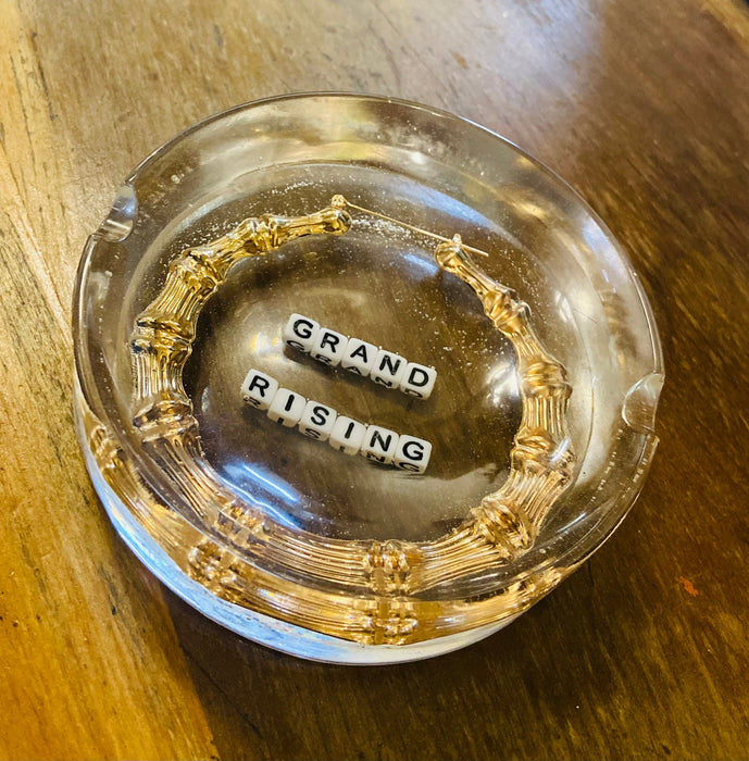 D and S Craftworks Hand Made Bamboo Hoop Resin Ashtray "Grand Rising"