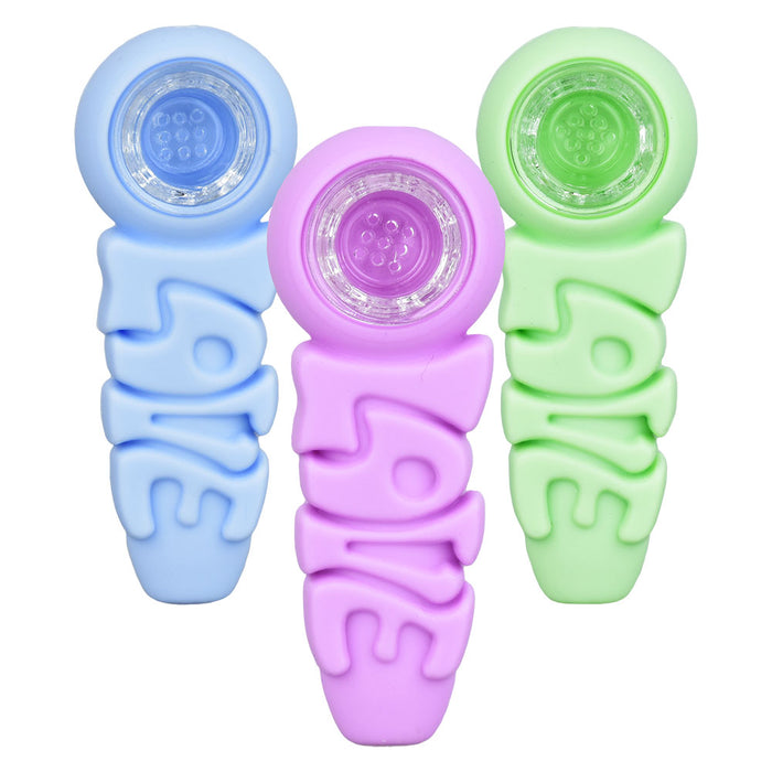 LOVE Silicone Hand Pipe | 4" | BLUE
