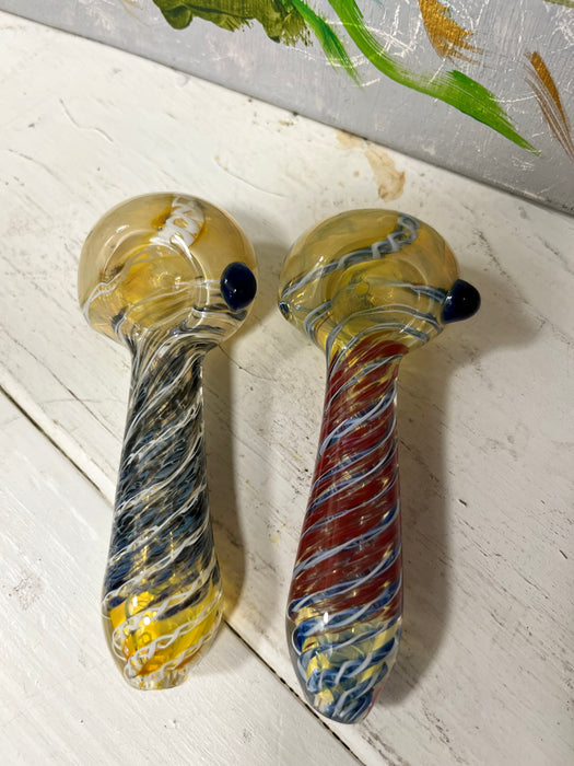 Simple Worked Spoon Pipe | 3.25"-3.5" | VORTEX RED