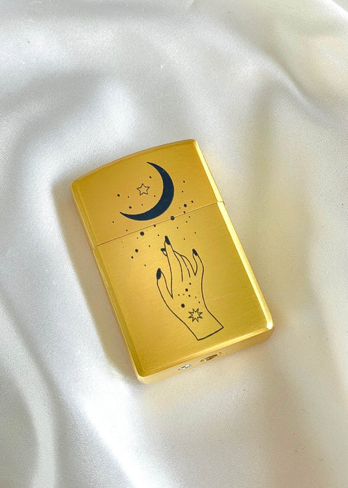 CANNA STYLE GOLD CELESTIAL REFILLABLE LIGHTER