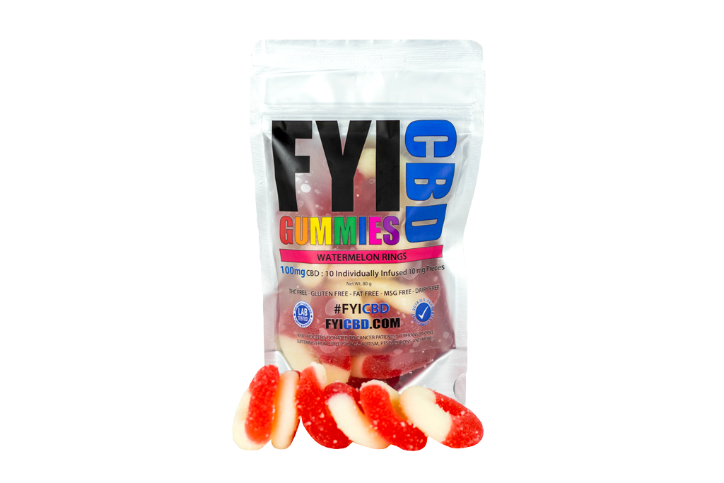 FYI CBD WATERMELON GUMMY RINGS 50MG