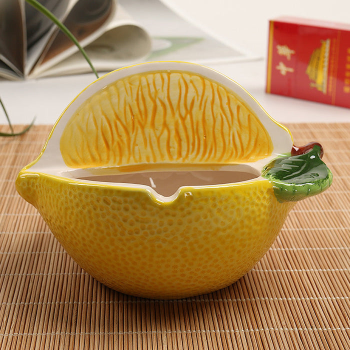 HAPPY BUDS Ceramic Fruit Ashtray LEMON