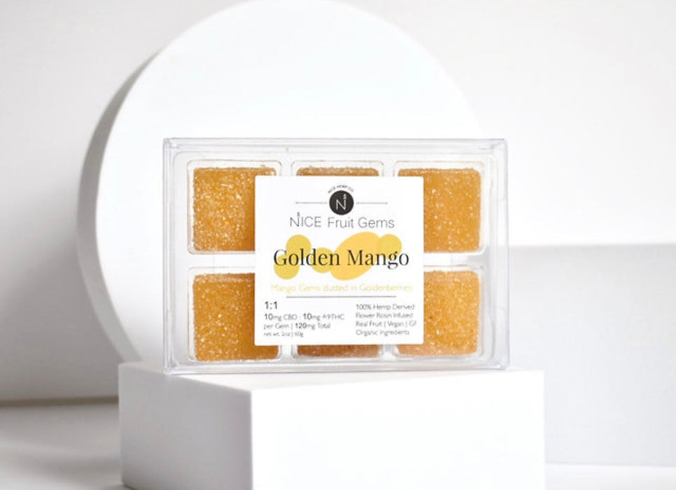 NICE HEMP CO. 1:1 Golden Mango 6-PACK FRUIT GEMS