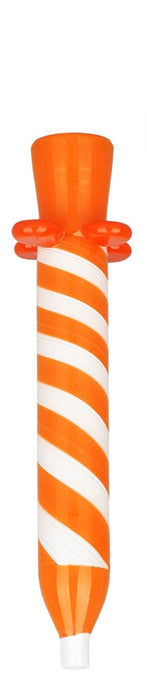 Birthday Candle Glass Chillum | 4.25" | ORANGE