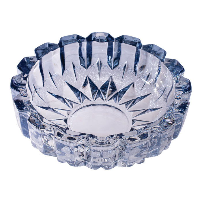 Fujima Exquisite Vintage Inspired Gem-cut Glass Ashtray | Blue | 7.5"