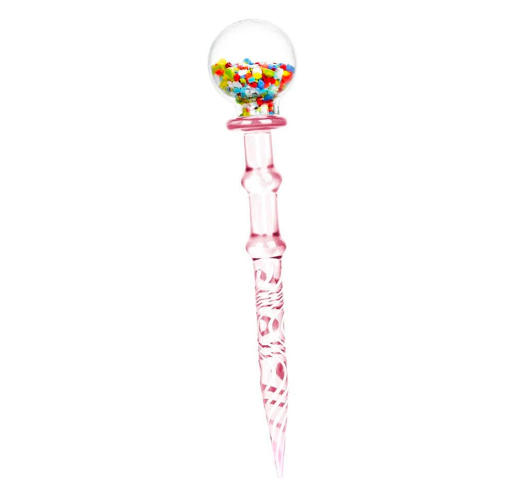 Gumball Globe Glass Dab Tool | 5" | PINK