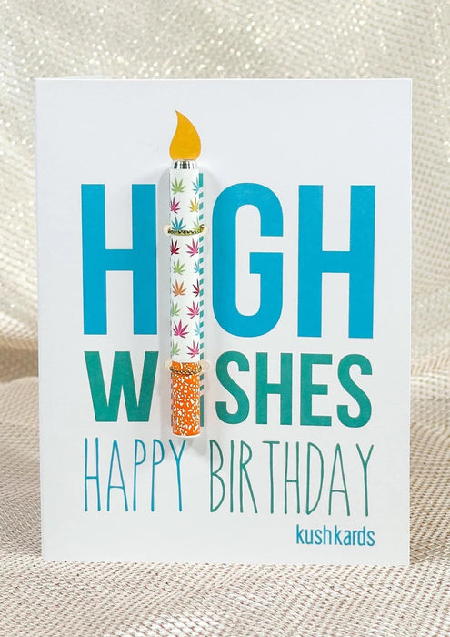 KUSHKARDS HIGH WISHES BIRTHDAY Greeting Card - One Hitter