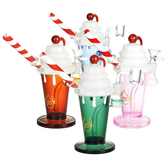 Pulsar Diner Shake 3-in-1 Dab Rig | 7.25" | 14mm F | Amber