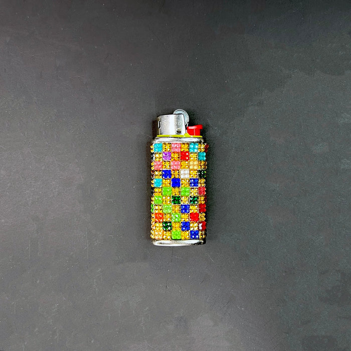 HAUS OF TOPPER OBJECTS Harlequin Crystal Mini Lighter Case (INCLUDING LIGHTER)