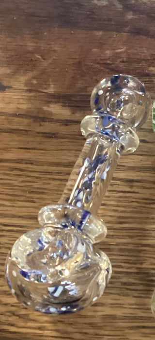 Shattered Reflections Clear Glass Hand Pipe | 4" BLUE