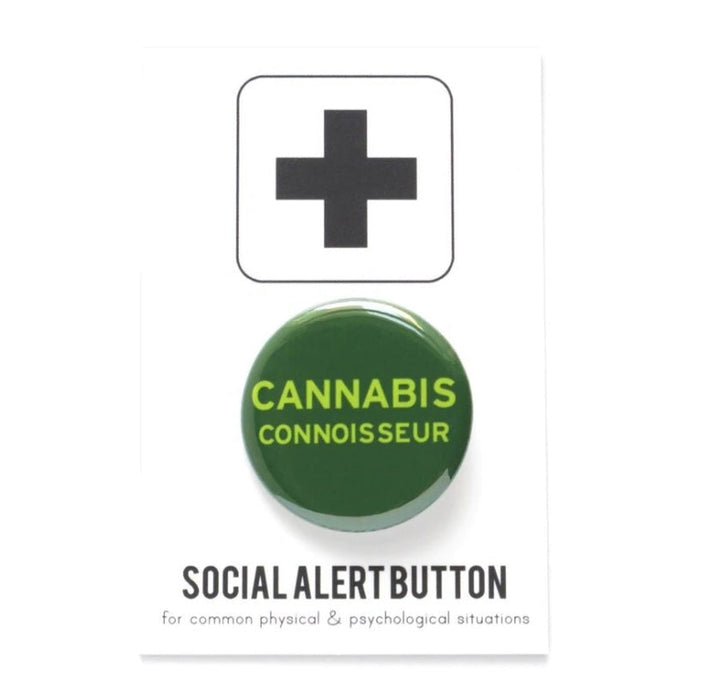 WORD FOR WORD CANNABIS CONNOISSEUR pinback button