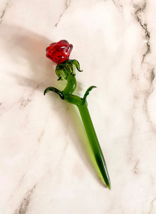 Thorny Rose Glass Dab Tool | 5.5"