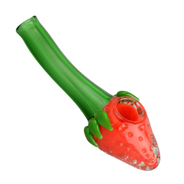 Strawberry Blossom Glass Hand Pipe - 5.5"