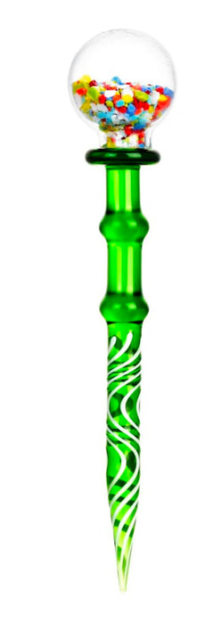 Gumball Globe Glass Dab Tool | 5" | GREEN