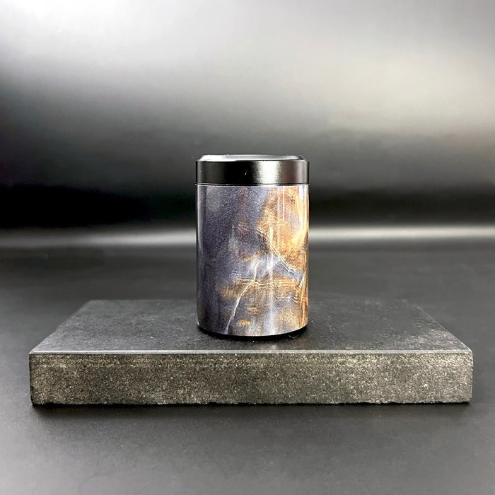 Haus of Topper Objects Blue Stone Stash CANISTER BLACK