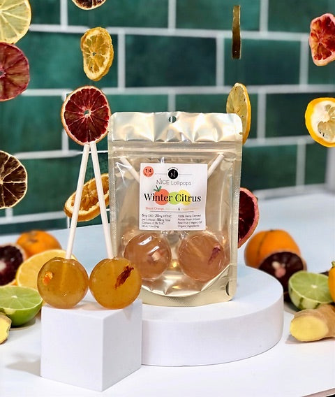 NICE HEMP CO. 1:4 Winter Citrus LOLLIPOPS - 2 PACK
