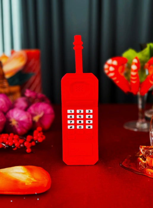 BURNING LOVE Silicone Retro Phone Bubbler- Red