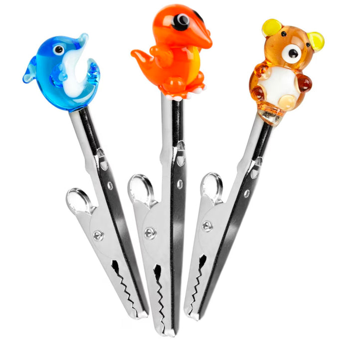 Animal Style Glass Memo Clip | 3" | Assorted Styles