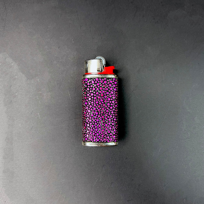 HAUS OF TOPPER OBJECTS Metallic Pink Shagreen Mini Lighter Case